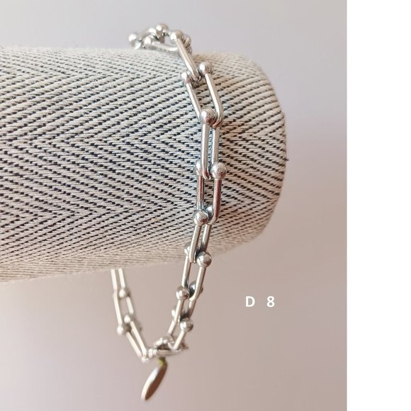 New Men's Stainless Steel Silver Chunky Trendy U Link  Bracelet - Picture 2 of 5